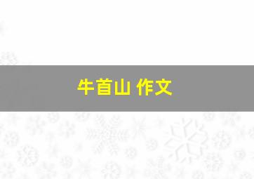 牛首山 作文